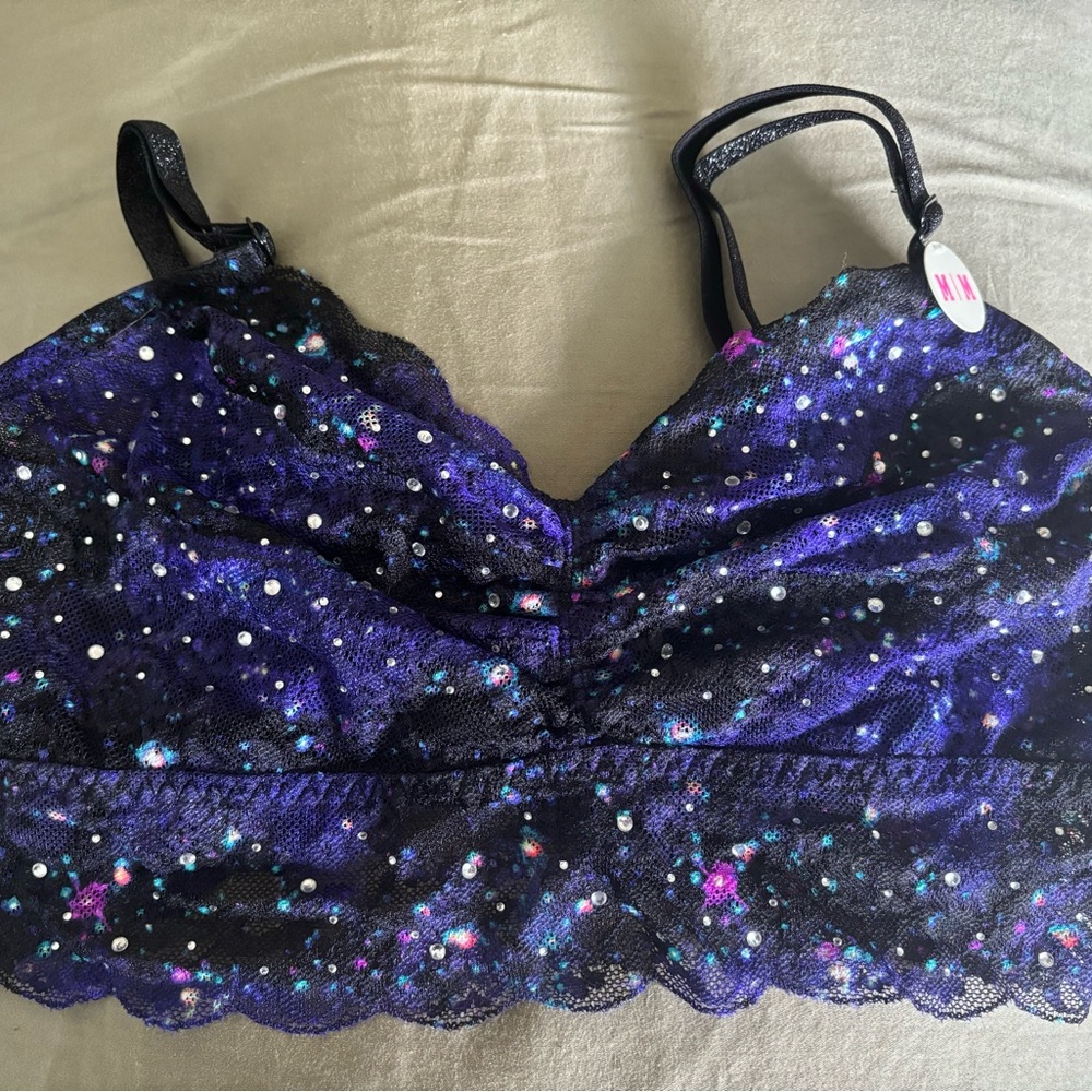 NWT VS PINK bling lace bralette